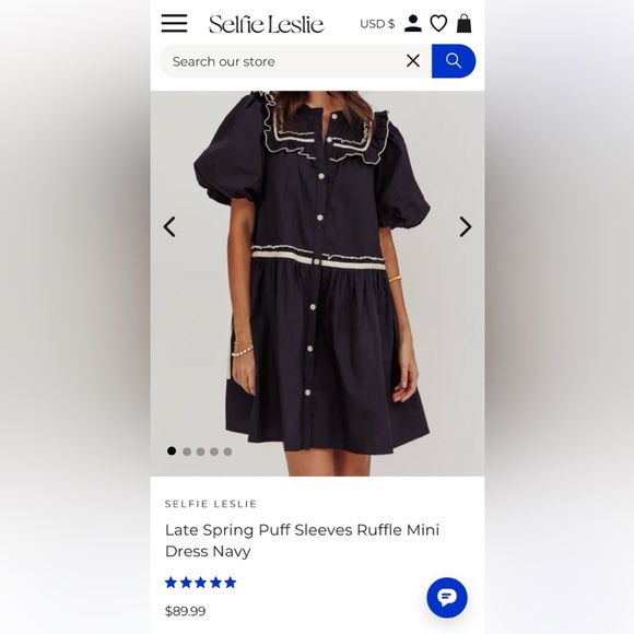 Late Spring Puff Sleeves Ruffle Mini
Dress Green - Picture 4 of 4